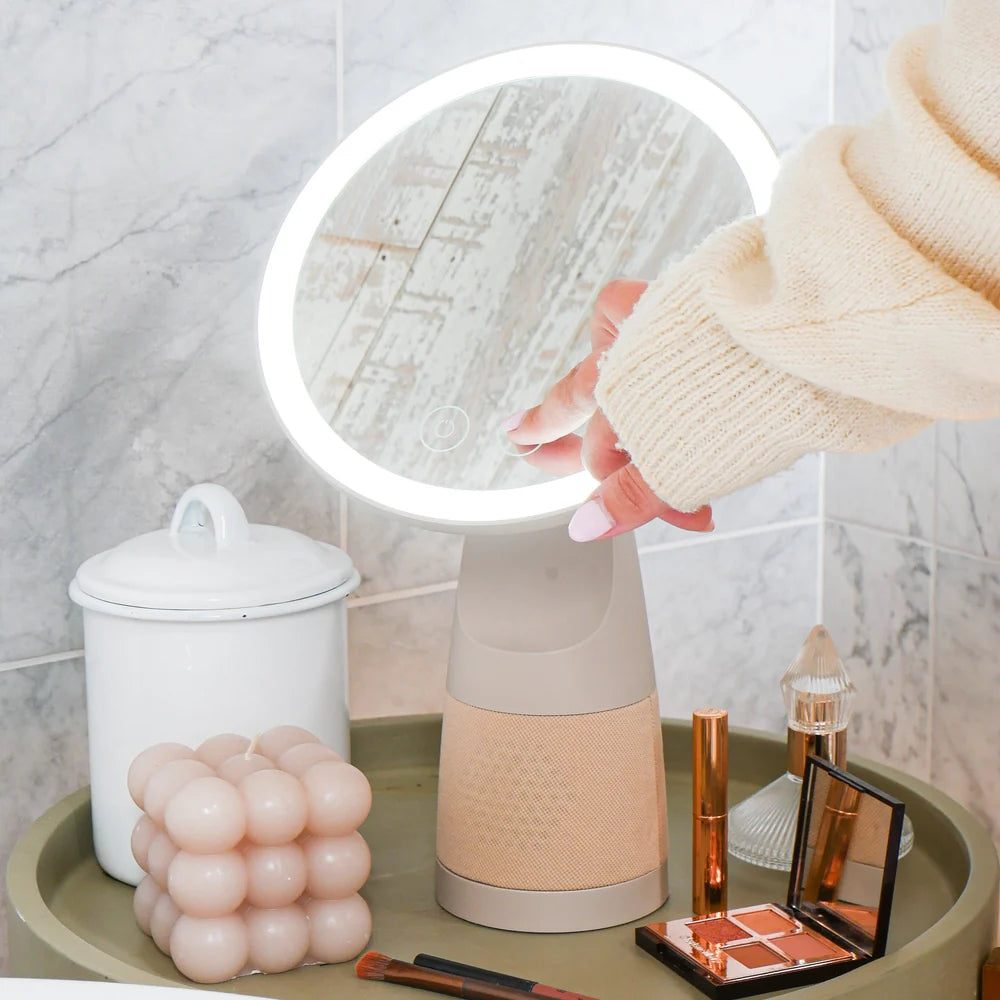 Steepletone Glow Plus Beauty Ring Light Mirror & Bluetooth Speaker