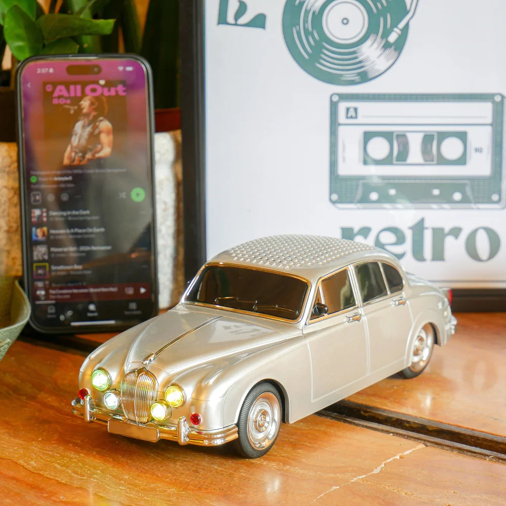 Steepletone Classic MKII Retro Car Bluetooth Speaker & FM Radio