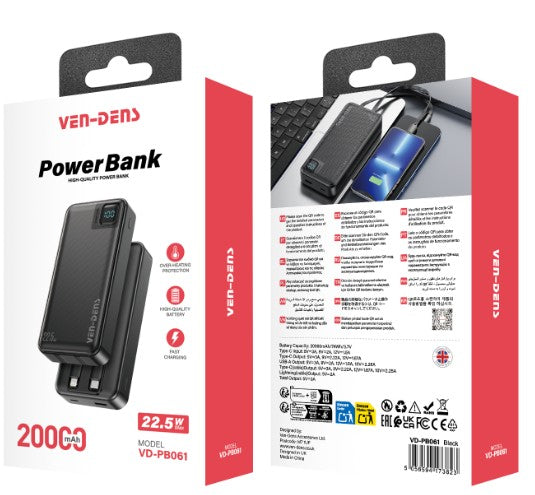 Ven-Dens VD-PB061- 20000 Power Bank