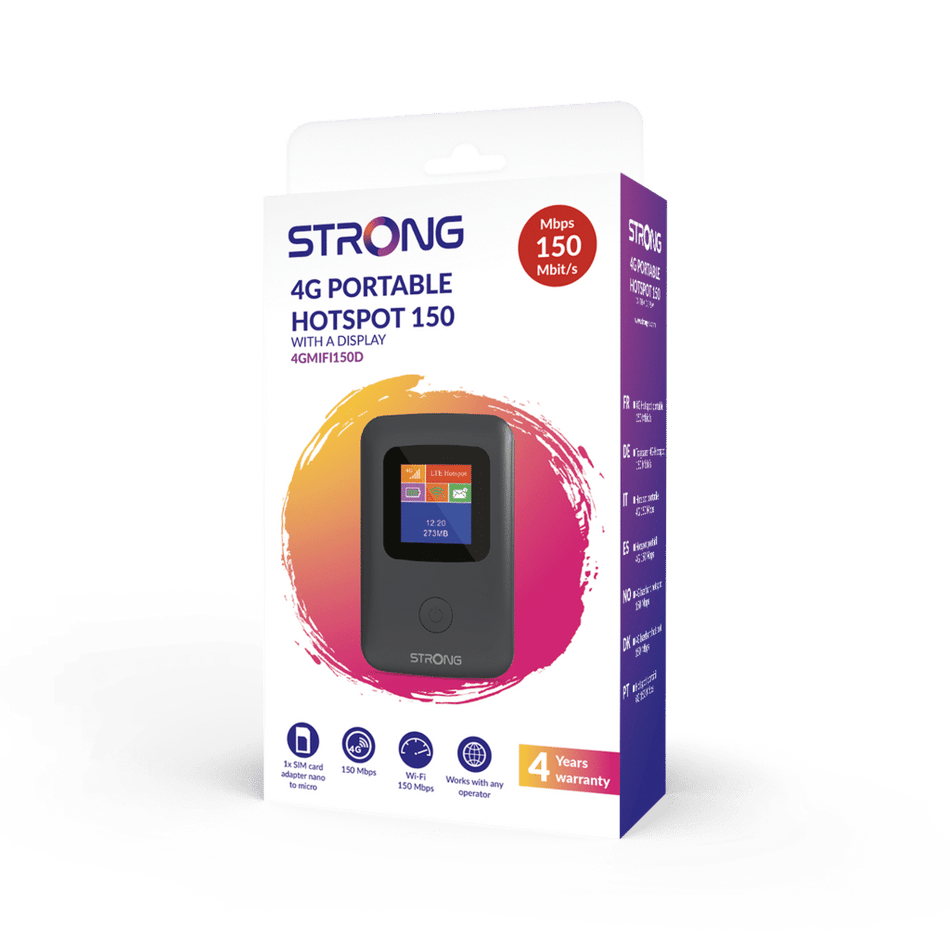 Strong 4G Portable Hotspot Modem with Display 150Mbp – Gadget Geek