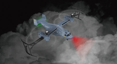 SYMA V22 Osprey Hover Flashing LED RC Aerocraft Navy