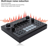 Live Sound Card V9 Bluetooth Stereo Noise Reduction Audio Mixer