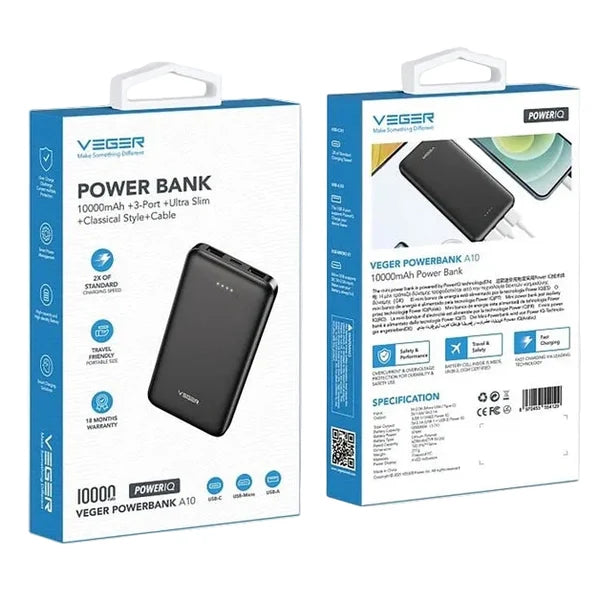 Veger A10 10,000mAh Power Bank