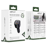 ACEFAST B18 (2USB-C+USB-A) 200W Fast Car Charger