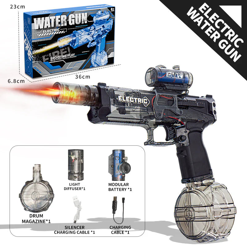 Electric water gun with rechargable battery