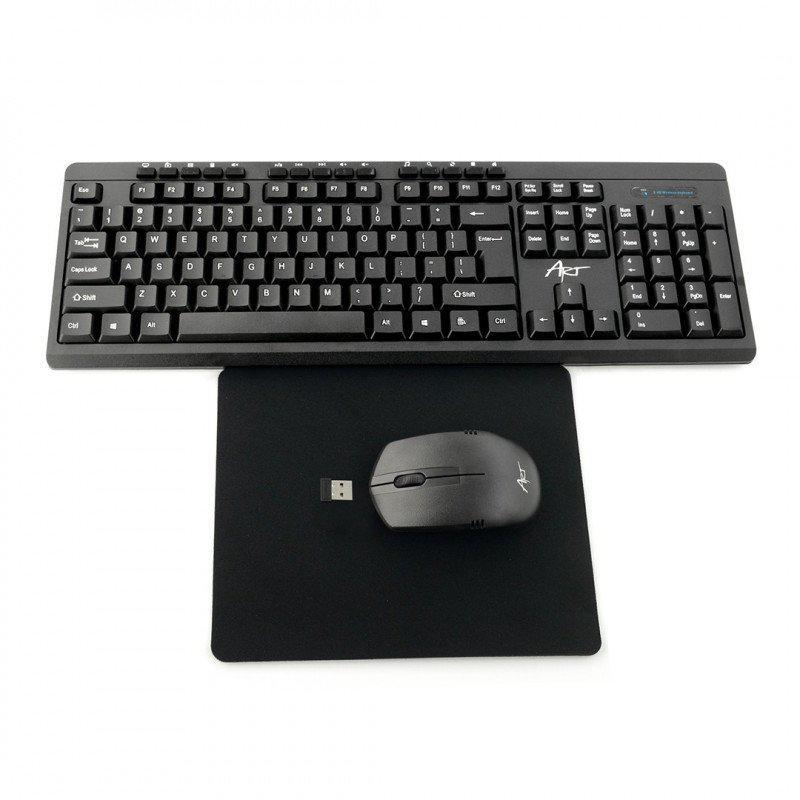 Art AK-48A - Wireless Keyboard Kit + Bluetooth Wireless Mouse Mouse + Pad - Gamer