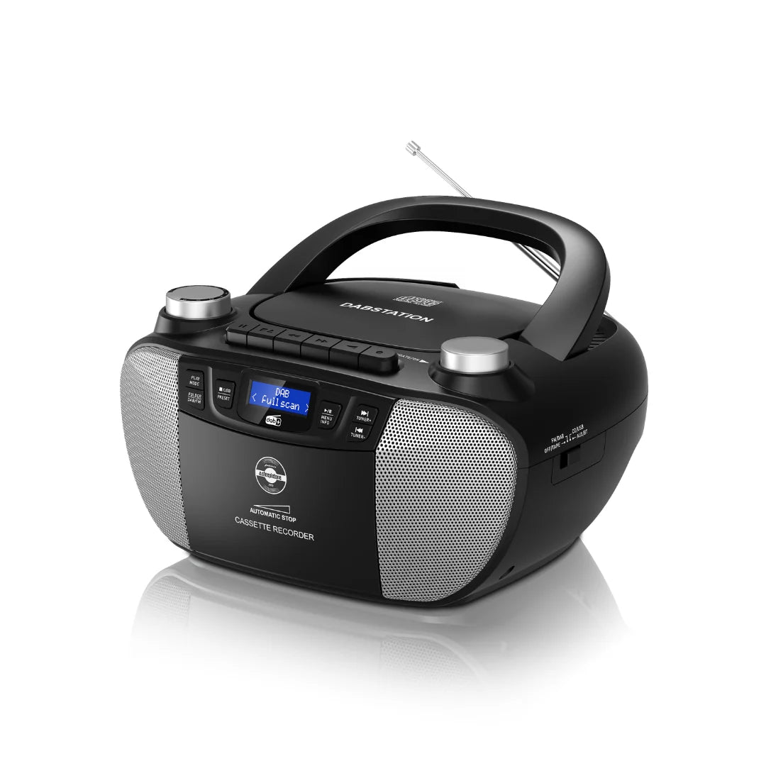 Steepletone Dabstation CD Boombox with DAB+, Bluetooth & Cassette Recorder
