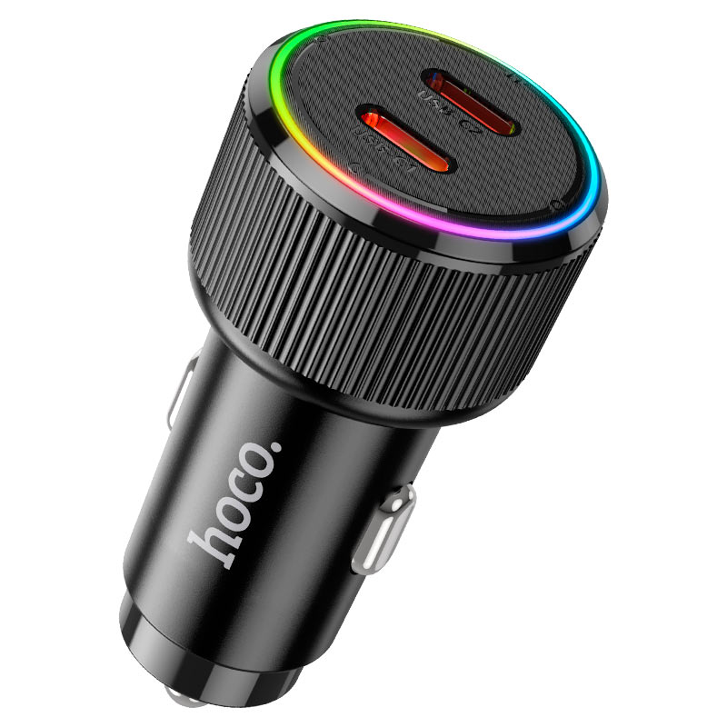 Hoco NZ14B Guerrero Dual Type-C Car Charger (50W)