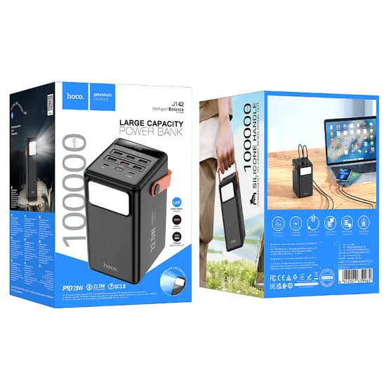 Hoco J142 7-output fully compatible power bank 100,000mAh