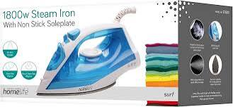 HomeLife 1800W Steam Iron – Non-Stick Soleplate