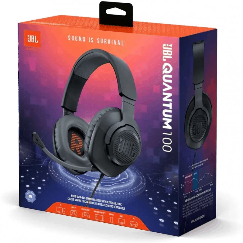 JBL Quantum 100 Gaming Wired Headphones