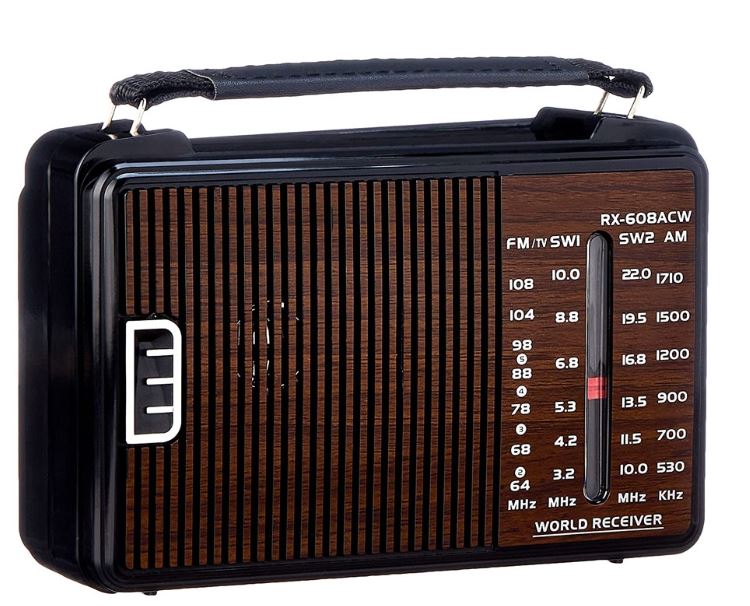 RX-608ACW 3 Band Mini Portable FM/ AM Antique Vintage Radio