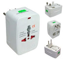 Universal Travel Adapter 2 USB Output All In One White