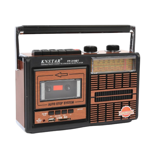 Lychee Portable Retro Cassette Tape Player and Recorder with AM/FM/SW1-2 Four Bands Radio,Built-In Speaker,3.5mm Headphone Jack,Support SD/USB Input