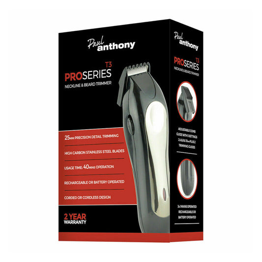 Paul Anthony 'Pro Series T3' Hair Cutting Clippers, Beard and Neckline Trimmer