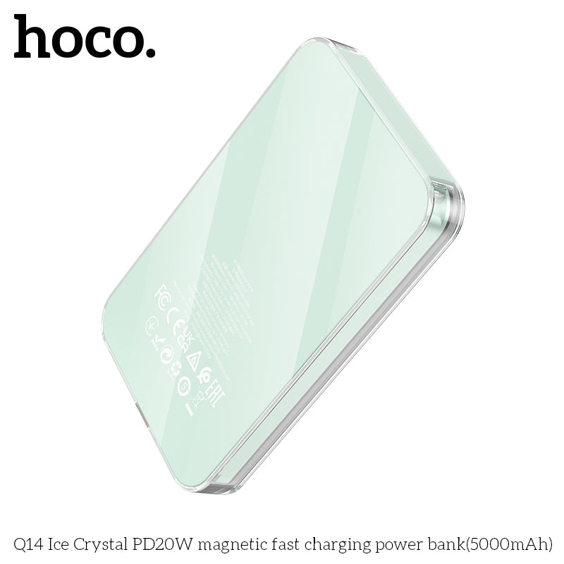 Hoco Q14 Ice Crystal PD Magsafe Magnetic PowerBank (20W) 5000mAh Blue