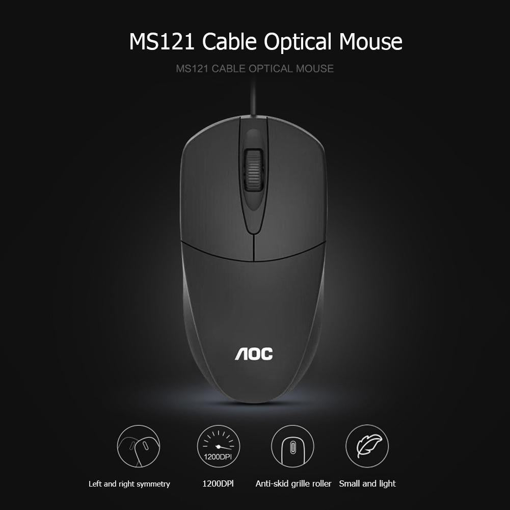 AOC MS121 Wired Office Mouse Black