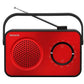 AIWA R-190  Portable Radio, AM/FM, Mains & Battery,  Red/Black