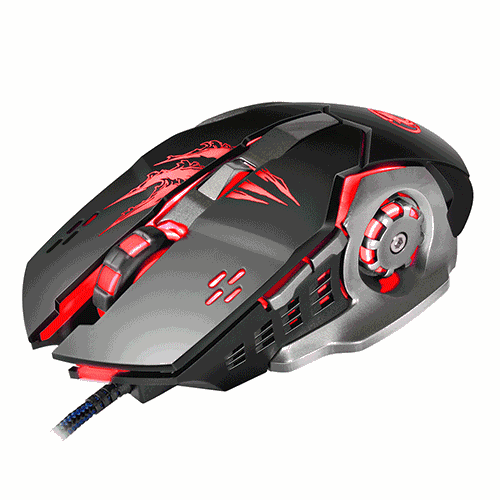 iMICE A8 3200DPI High Precision Breathable LED 6 Buttons Wired Optical Gaming Mouse Black