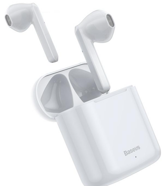 Baseus Earphone Bluetooth Encok W09 True Wireless BT 5.0 TWS White