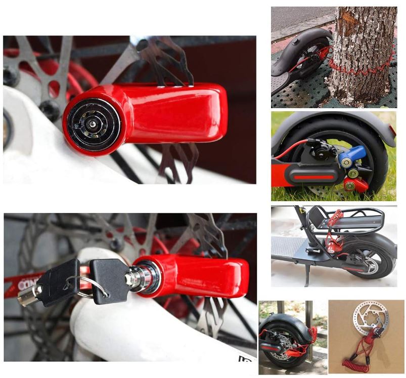 Scooter Disc Brake Lock And Anti-Theft Steel Wire Lock