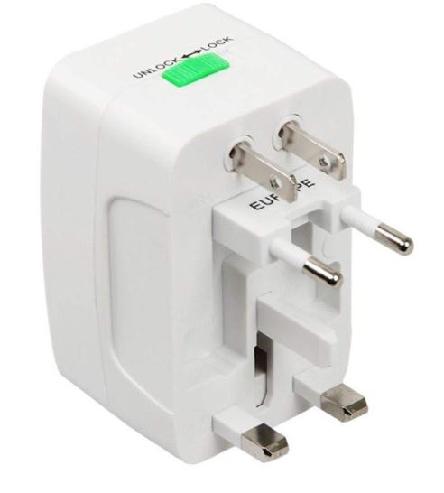 Universal Travel Adapter 2 USB Output All In One White (All In One)