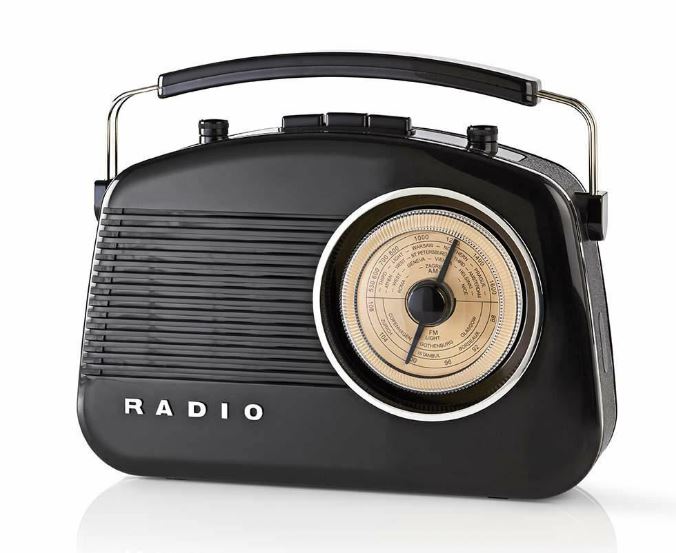 NEDIS RETRO FM/AM RADIO BLACK