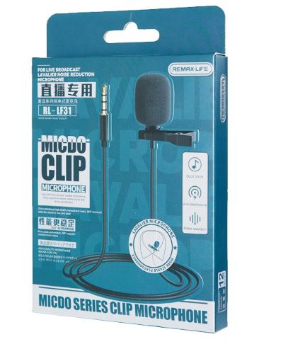 REMAX K06 Micdo Clip Series Noise Reduction 3.5mm Microphone 1.5 M Black